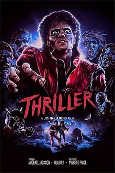 a movie poster for the film's title, thrilr with an image of michael