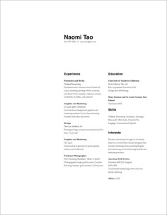 a professional resume with no work experience on the front and back cover, in white