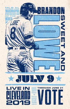 a poster for the baseball game with a player in uniform and an american flag on it