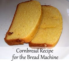 two pieces of bread sitting on top of a white plate