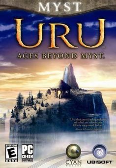 the cover art for myst uru ages beyond myst, an old computer game