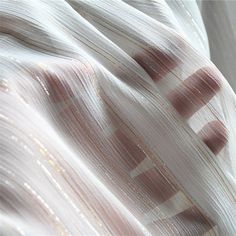 White with Silver/Gold Metallic Silk Chiffon FabricChiffon | Etsy Curtain Sewing, Fabric Photography, Silk Chiffon Fabric, Stripes Fabric, Abaya Designs, Stripes Texture, Georgette Fabric, Gold Stripes, Fashion Costume