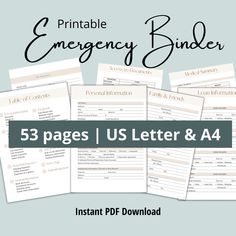 printable emergency binder for the us letter and a4