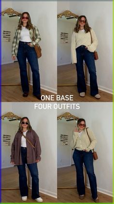 Jean Thanksgiving Outfit, Outfit Ideas With Mom Jeans, Fall Outfits With Flare Jeans, Comfy Teacher Outfits Fall, Causal Outfit Ideas For Women, Fall Flare Jeans Outfit, Flared Jeans Outfit Ideas, Casual Fall Outfits 2024, Flare Jeans Outfit Fall