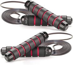 two black and red cables connected to each other