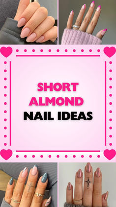 Discover elegant short almond nail designs perfect for 2024, featuring chic pink polish and glossy finishes for weddings and daily wear. Cute Short Acrylic Nails Almond Pink, Short Almond Nails Designs Pink, Gel X Nails Short Almond, Short Nail Almond Designs, Short Almond Acrylic Nails Designs, Short Gel Nail Designs Pink, Fall Short Almond Nails Ideas, Neutral Short Almond Nails, Elegant Almond Nails Classy 2024