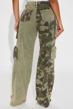 Available In Olive/combo. Cargo Pant Mid Rise Button Zipper Closure Colorblock Camo Print Wide Leg Pockets Ankle Strap Detail Stretch 34" Inseam Tall Inseam Disclaimer: Due To The Specialized Wash Process, Each Garment Is Unique. 97% Cotton 3% Spandex Imported | Tall Upgrade You Wide Leg Cargo Pant 34 in Olive Green size 3X by Fashion Nova Swimming Outfit, Forest Park, Cargo Pant, Camo Print, Cargo Pants, Fashion Nova, Olive Green, Ankle Strap, Denim Jeans