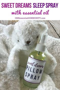 "Sweet Dreams" Sleep Spray Sleep Spray, Oils For Sleep, Essential Oil Spray, Essential Oils For Sleep, Pillow Spray, Essential Oils Gifts, Young Living Oils, Oil Diffuser Blends, Diy Essential Oils