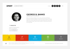 an image of a web page with a man's face on it, and the words george b banks