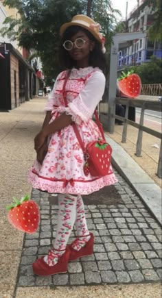 Strawberry Outfit, Kawaii Fashion Outfits, Pink Sugar, Afro Punk, J Fashion, Really Cute Outfits, Kawaii Clothes, Harajuku Fashion, Character Outfits