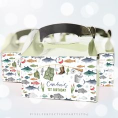 an image of a birthday bag with fish on it