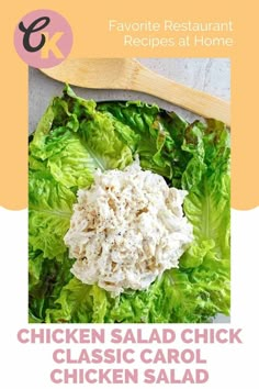 chicken salad with lettuce and cheese on top