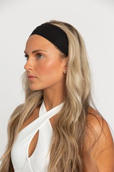 This classic style Headband has our GOLD HINGE logo subtly embroidered on the front and is a perfect addition to any outfit. Stretch Black Headband, Trendy Fitted Headband For Spring, Fitted Casual Headband With Cotton Sweatband, Trendy Fitted Spring Headband, Casual Fitted Cotton Sweatband Headband, Adjustable Black Headband For Spring, Fitted Sweatband Headband, Adjustable Solid Color Casual Headband, Casual Adjustable Solid Color Headband