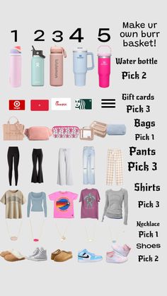 the contents of a travel bag are shown in this graphic style, with instructions for how to