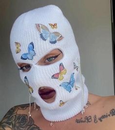 Pink Ski Mask, Gang Aesthetic, Female Of The Species, Rose Mask, Ears Pierced, Posture Exercises