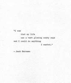 an old typewriter with the words, i saw that my life was a very exciting story page and i could't do anything