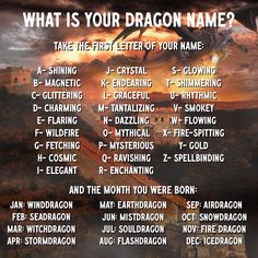 what is your dragon name? with an image of a castle in the sky behind it