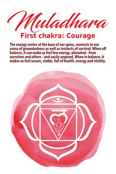 Root Chakra - Muladhara: How to Balance It - Global Bizarre  Learn how to open and clear your Root Chakra and what symptoms indicate how balanced your first chakra. Also gain insight on meditations and crystals that help with your spiritual alignment.  #chakras #firstchakra #rootchakra #chakra #spirituality #yoga #spiritualawakening #chakrasforbeginners #chakrahealing #chakrasymbols First Chakra, Chakra Symbols, Spiritual Yoga, Seven Chakras, Life Force Energy