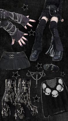 a lil style board #aesthetic #goth #gothic #dark #clothing #outfitinspo Goth Outfit Moodboard, Romantic Goth Moodboard, Romantic Goth Accessories, Goth Crystal Aesthetic, Trad Goth Aesthetic Images, Fashion Themes, Gothic Fashion