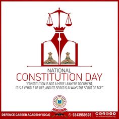 the national constitution day poster with an image of two judges