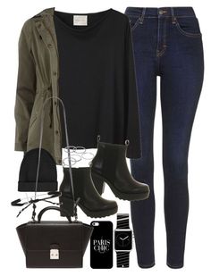 "Outfit with a khaki jacket for autumn" by ferned on Polyvore featuring Casetify, Topshop, La GarÃ§onne Moderne, Dorothy Perkins, Vagabond, Forever 21, Apt. 9, Tai, men's fashion and menswear Dark Sweater Outfit, Khaki Jacket, Black Sweater, Winter Fashion Outfits, Teen Fashion Outfits, Utility Jacket, Jeans Black, Black Booties