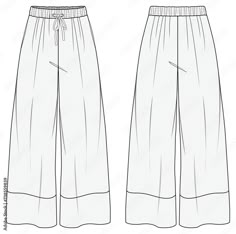 the front and back view of a women's pajama pants with drawstrings