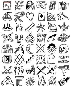 an image of various tattoos and symbols