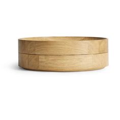 a wooden bowl on a white background