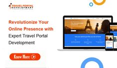 the website for travel portal is displayed on multiple devices