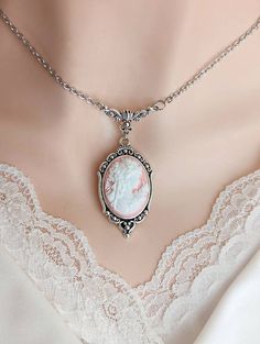 Ornate Necklace, Classic Portrait, Victorian Cameo, Cameo Earrings, Goddess Necklace, Vintage Inspired Jewelry, Cameo Jewelry, Prom Jewelry, Cameo Necklace