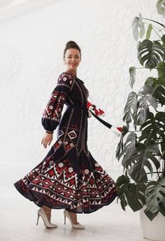 Navy blue embroidered boho dress with ethnic custom embroidery Fashion ukrainian dresses Vyshyvanka Luxury Folk Style Embroidered Women's Dress, Luxury Embroidered Dress With Traditional Patterns For Festive Occasions, Caucasus Traditionell Dress, Luxury Folk Style Traditional Women's Wear, Luxury Folk Style Festive Dresses, Luxury Folk Dress With Geometric Embroidery, Luxury Embroidered Dress With Geometric Patterns For Spring, Luxury Bohemian Dress With Geometric Embroidery, Luxury Bohemian Dresses With Intricate Embroidery