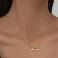 New Angel Number 444 Numerology Minimalist Golden Necklace ~ Spiritual Jewelry Dainty Minimalistic 18kgp Stainless Steel Boutique Necklace ‘444’ Angel Number Elegant & Simple Clean Cut Minimalist Design Measurements: Chain 18 In + 2 In Extender 444: 0.8 In W Hallmarks | Stamps: 18kgp New In Package | Removed Only To Photograph!! **Other Versions Of This Necklace Available | See My Page For Listings** Jewelry Obsessed & Browsing? Feel Free To Stop By My Page For Over 250 Active Jewelry Listings! 444 Gold Necklace, Angle Number Necklace, 444 Numerology, 444 Necklace, Angel Number 444, Heart Stone Necklace, Necklace Spiritual, Angel Number Necklace, Number Jewelry