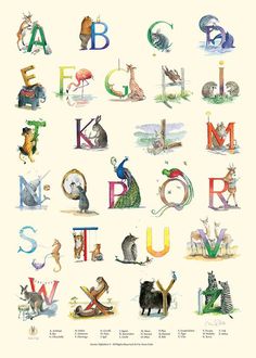 the alphabet is made up of animals and letters