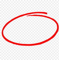 a red circle drawn on a white background