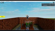 a computer screen shot of a person standing on top of a wooden table in a minecraft environment