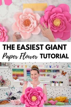 the easy giant paper flower is so pretty and easy to make