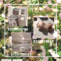 a collage of photos with flowers and text