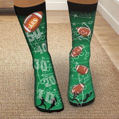 Personalized Football Tube Socks Personalized Football, Unique Personalized Gift, Tube Socks, Football Jerseys, Football Team