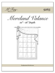 the front cover of an instruction manual for curtains and valancees, with text that reads