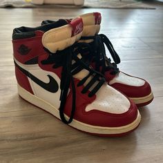 Nike Air Jordan 1 Retro High Og Chicago Red, Black And White Size 6 Youth No Box Black Af1 Aesthetic, Black And Red Air Jordans, Jordan 1 Mid White Black Red, Black Fire Red Jordan 1, Air Jordan 1 Mid Black Fire Red, Nike Jordan Red And Black, Air Jordan 1 Chicago, Jordan 1 Mid Black/fire Red/white, Nike Air Jordan 1 Retro