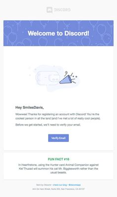 the homepage for discord's website