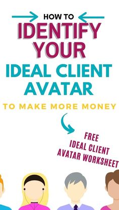 how to identify your ideal client avatars and make more money infographical poster