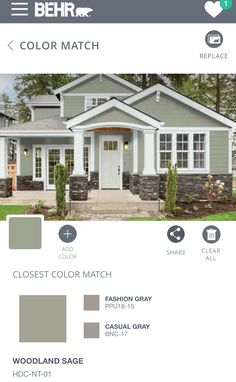 the color match for this house is gray