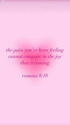 a pink background with the words romans 8 13 and an image of a heart on it