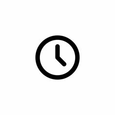 the clock icon is shown in black and white, with an arrow pointing to it's left