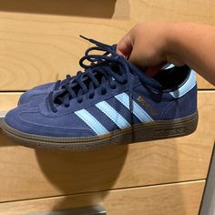 Brand New, Popular Shoes Blue Spezials, Samba Colors, Blue Adidas Samba, Spezial Adidas, Samba Adidas, Adidas Shoe, Adidas Handball Spezial, Adidas Handball, Jordan Shoes Girls