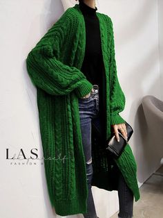 Lasaky - Classic Urban Loose Fit Long Sleeve Sweater Cardigan Loose Cardigan, Gilet Long, Cardigan Casual, Cardigan Outfits, Chic Sweaters, Sleeves Clothing, Casual Cardigans, Cardigan Long, Inspiration Mode