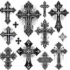 an image of cross tattoo designs