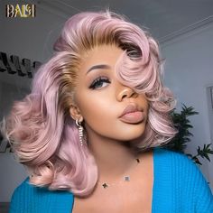 hairbs BOB Wig BAISI Sexy Ombre Pink  Lace Wig 10inch Bob Wig, 10inch Bob, Pink Lace Wig, Hair Short Bob, Unice Hair, Ombre Pink, Beautiful Hair Color, Short Bob Wigs, Headband Wigs