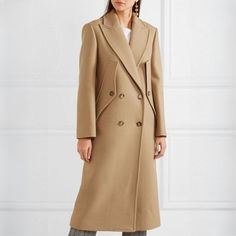 Discover Timeless Elegance Introducing our latest addition, the Chic Slimming Trench Coat for Women - a perfect blend of classic style and modern flair. This double-breasted coat is a must-have in your autumn/winter wardrobe, offering both warmth and a touch of sophistication. Its well-structured design and premium fabric composition make it a standout piece. Product Features Material: A luxurious mix of Wool, Cotton, and Polyester, ensuring durability and comfort. Design: Double-breasted closur Elegant Double-breasted Gabardine Wool Coat, Elegant Gabardine Outerwear With Double Button Closure, Luxury Double-breasted Pea Coat For Fall, Chic Gabardine Double-breasted Pea Coat, Chic Gabardine Pea Coat With Double-breasted Buttons, Elegant Gabardine Pea Coat With Double Button Closure, Fall Double-breasted Notch Lapel Wool Coat, Formal Fall Gabardine Pea Coat, Fall Gabardine Wool Coat For Office